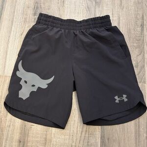 Youth Small Under Armour Project Rock Black Performance Shorts